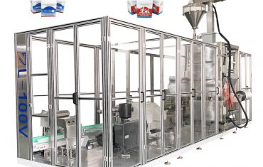 Автоматическая вакуумная упаковочная машина для формирования пакетов, наполнения и запайки.