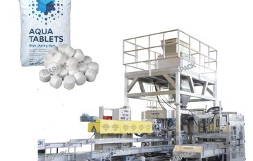 Машина для фасовки и упаковки соляных таблеток весом 25-50 кг